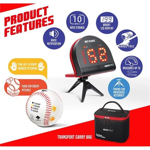 Baseball Pitch Trainer Speed Radar + Finger Placement Markers Kit - Picture 2 of 6